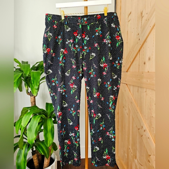 AVON size‎ 16 floral/polka dot women's pants - Picture 1 of 7